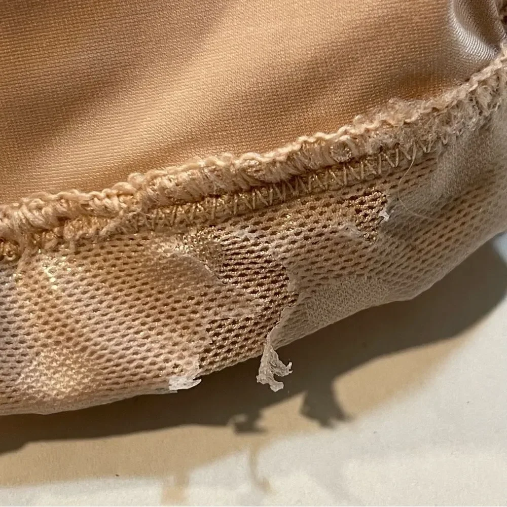 Assets by Spanx Tan/Nude Slip High Waist Polka Dot, Size L